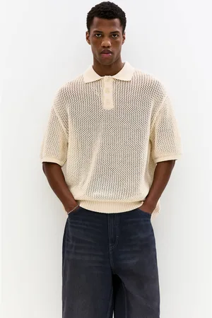 Pull&Bear Polo À Manches Courtes An Maille Ajourée