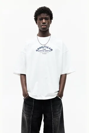 Pull&Bear T-Shirt Blanc Goodyear