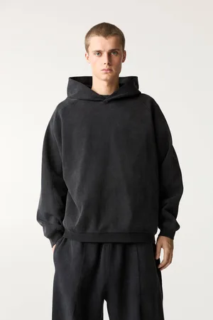 Pull&Bear Sweat À Capuche Interlock Délavé