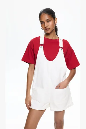 Pull&Bear Salopette En Jean Courte Poches