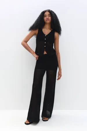 Pull&Bear Pantalon Flare Ajouré