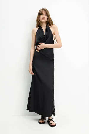 Pull&Bear Jupe Midi Satinée Dentelle