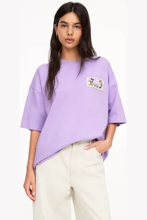 Pull&Bear T-Shirt Violet Mickey Mouse