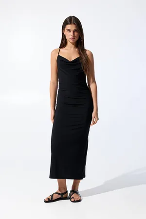 Pull&Bear Robe Midi Asymétrique Bretelles Fines