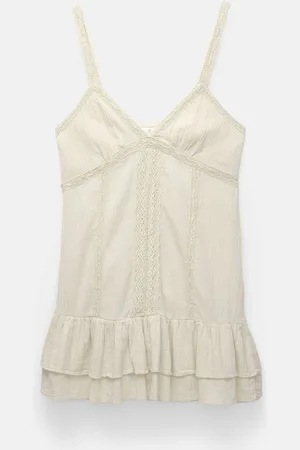 Pull&Bear Robe Cropped À Volants