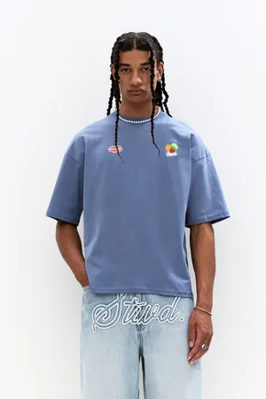 Pull&Bear T-Shirt Broderie Fruits Stwd
