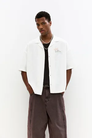 Pull&Bear Chemise Brodée Manches Courtes