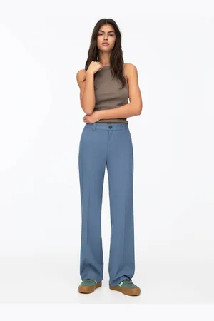 Pull&Bear Pantalon Habillé Straight Taille Haute