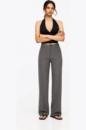 Pull&Bear Pantalon Habillé Straight Taille Haute