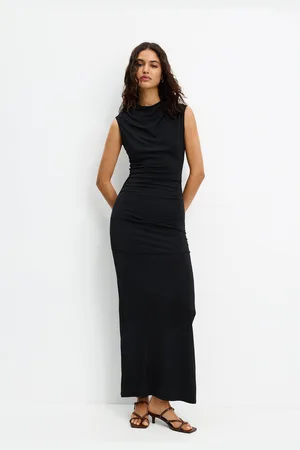 Pull&Bear Robe Midi Sans Manches Froncée