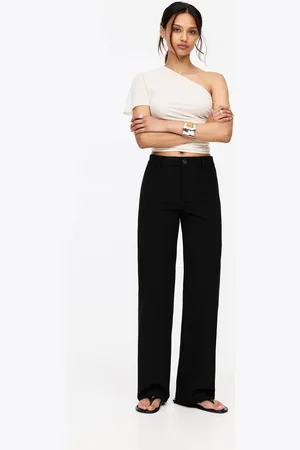 Pull&Bear Pantalon Habillé Straight Taille Haute