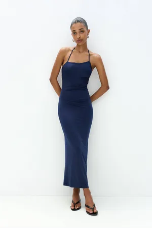 Pull&Bear Robe Midi Asymétrique Froncée