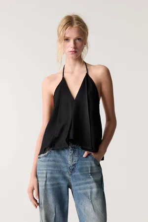 Pull&Bear Top À Revers Satinés
