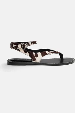 Pull&Bear Sandales Plates Vachette Cuir