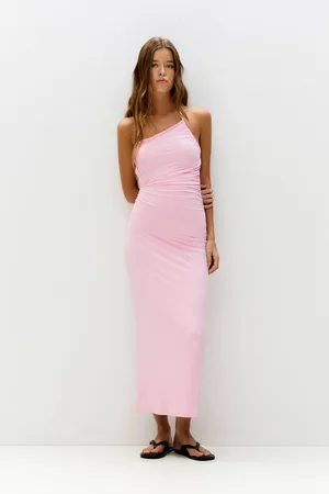 Pull&Bear Robe Midi Asymétrique Froncée