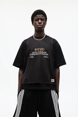 Pull&Bear T-Shirt Stwd Contrastant En Mesh