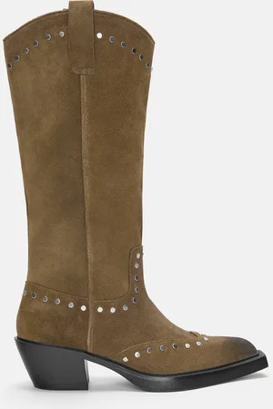 Pull&Bear Bottes Cowboy Cloutées En Cuir