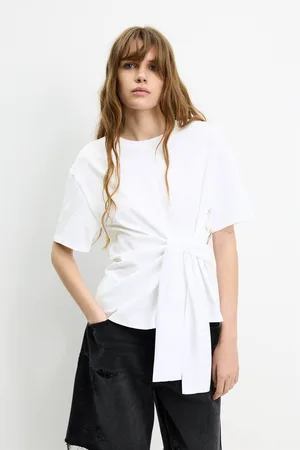 Pull&Bear T-Shirt À Manches Courtes Avec Nœud
