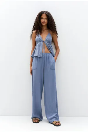 Pull&Bear Pantalon Fluide Avec Lin