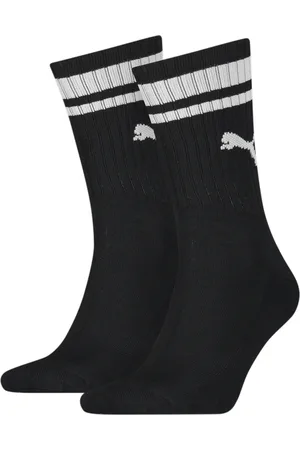 PUMA Lot de 2 paires de chaussettes basses unisexes avec rayure traditionnelle