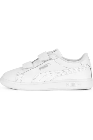 PUMA Baskets à fermeture facile en cuir Smash 3.0 Enfant