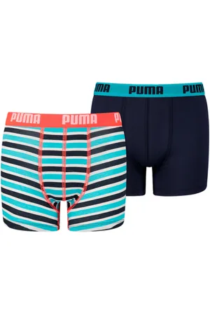 PUMA Boxer basique à imprimé rayé pour garçons (lot de 2)