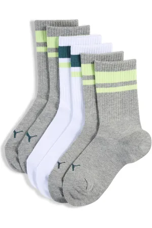 PUMA Lot de 6 chaussettes courtes à rayures Heritage Enfant