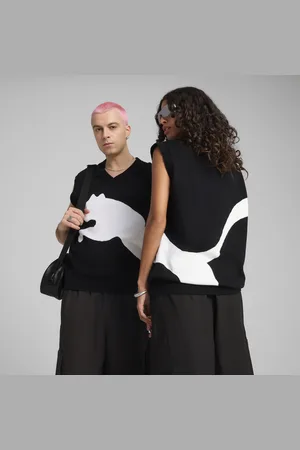 PUMA Gilet décontracté en maille à motif FUTURE..ARCHIVE
