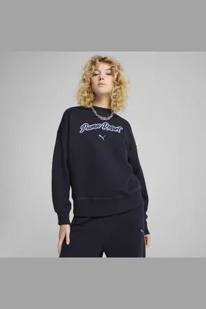 PUMA Sweat ras du cou à logo oversize PREMIUM ESS Femme