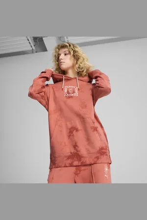 PUMA Hoodie délavé coupe décontractée à motif WARDROBE ESS FLORAL PACK Femme