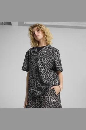 PUMA Chemise tissée décontractée à motif intégral LEO LUXE Femme
