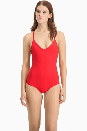 PUMA Maillot de bain à bretelles croisées et encolure en V pour femme Swim