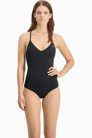 PUMA Maillot de bain à bretelles croisées et encolure en V pour femme Swim