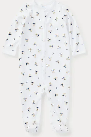 Ralph Lauren Grenouillère Polo Bear en coton