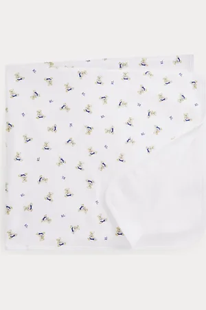 Ralph Lauren Couverture en coton motif Polo Bear