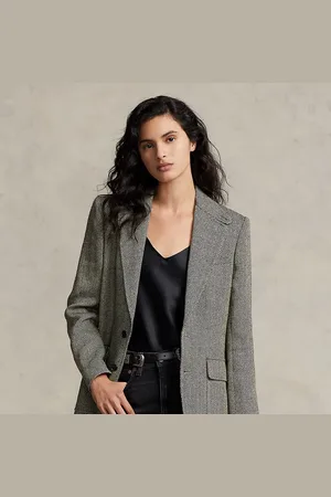 Ralph Lauren Blazer en lin mélangé à chevrons