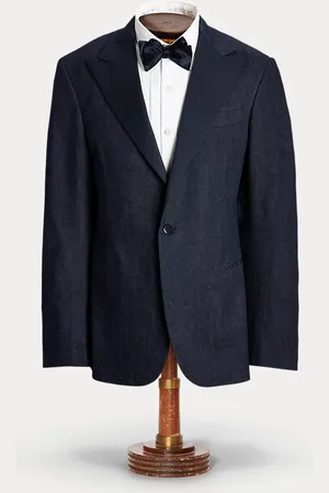 Ralph Lauren Veste de smoking en denim indigo