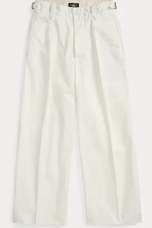 Ralph Lauren Pantalon 7/8 à jambe large en popeline