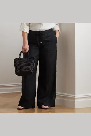 Ralph Lauren Grandes Tailles - Pantalon jambe large en lin