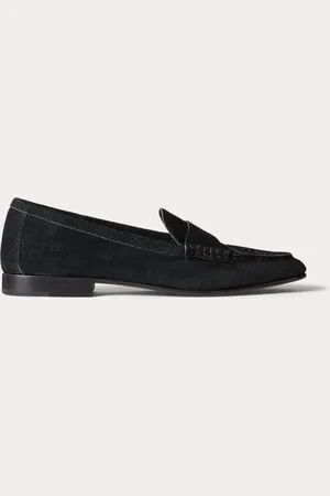 Ralph Lauren Mocassins penny loafer poney gaufré daim