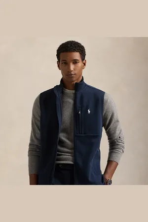Ralph Lauren Gilet à col cheminée en maille double