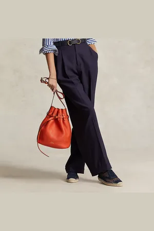 Ralph Lauren Pantalon large en laine mélangée