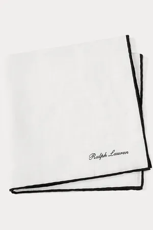 Ralph Lauren Pochette en lin à liseré