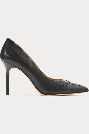 Ralph Lauren Escarpins Lynden en cuir tanné