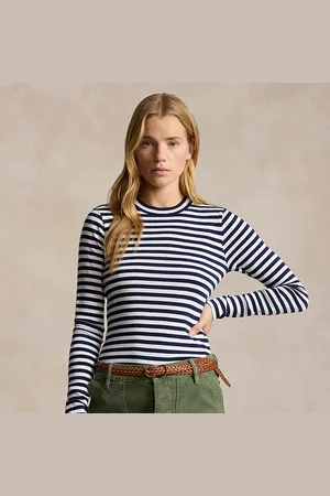 Ralph Lauren T-shirt rayé côtelé à manches longues
