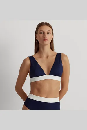 Ralph Lauren Bas de bikini taille haute bicolore
