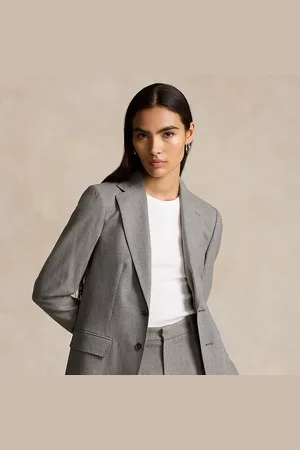 Ralph Lauren Blazer en flanelle de laine stretch