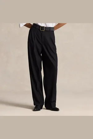 Ralph Lauren Pantalon large en laine mélangée