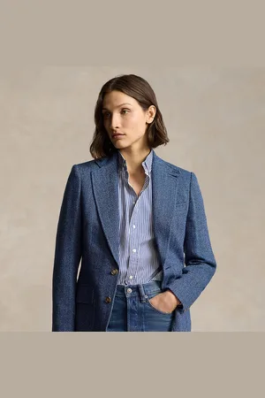 Ralph Lauren Blazer en lin mélangé à chevrons