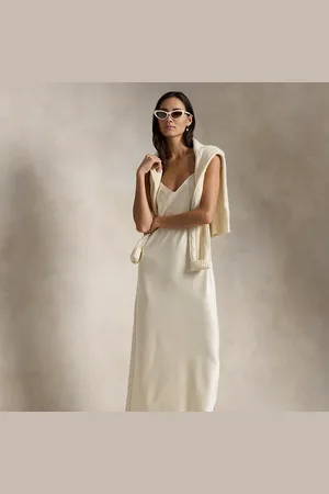 Ralph Lauren Robe nuisette mi-longue en satin